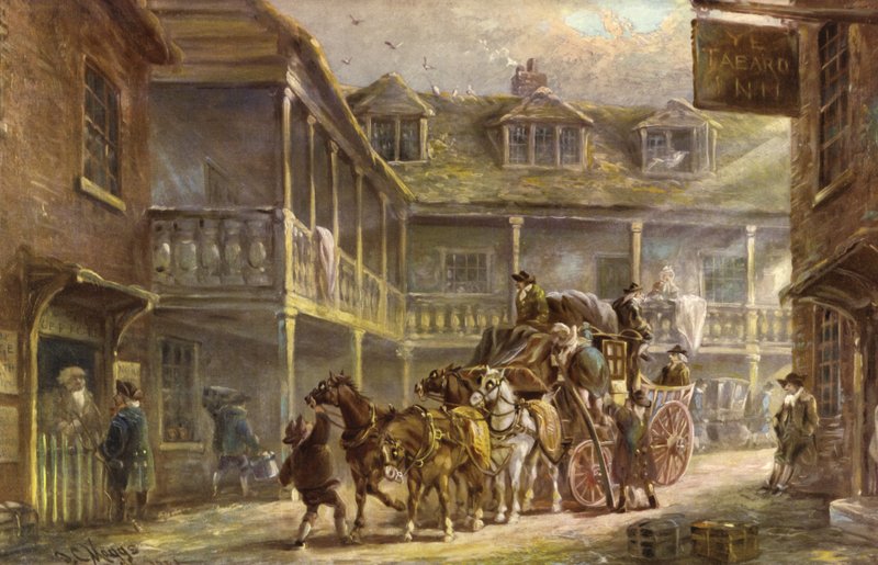The Tabard Inn, Southwark, London av J.C. Maggs