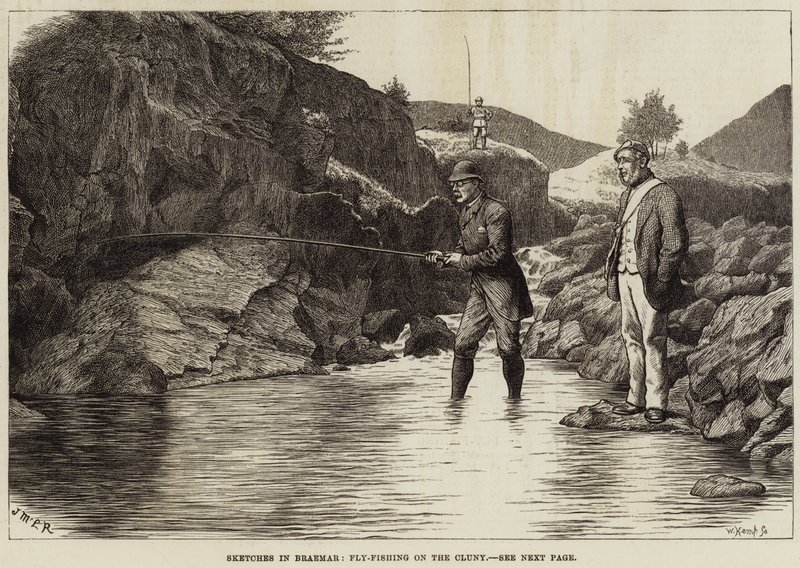 Skisser i Braemar, Fluefiske på Cluny av J.M.L. Ralston