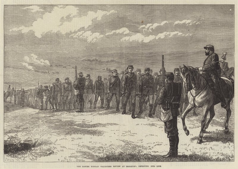 The Easter Monday Volunteer Review i Brighton, utplassert i Line av J.M.L. Ralston