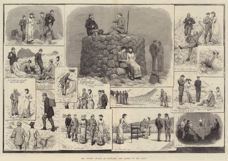 Turistsesongen i Skottland, bestigningen av Ben Nevis av J.M.L. Ralston