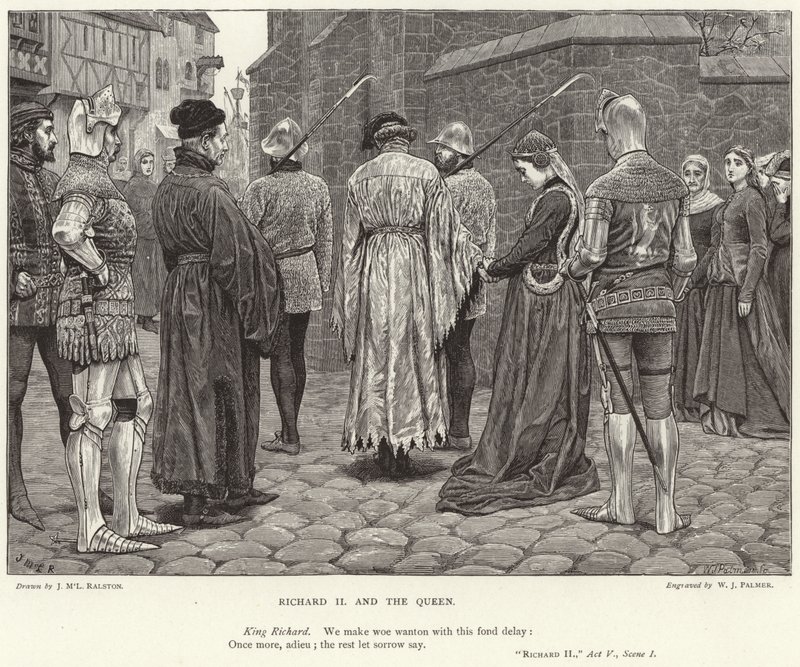 Richard II og dronningen, Richard II, akt V, scene I av J.M.L. Ralston