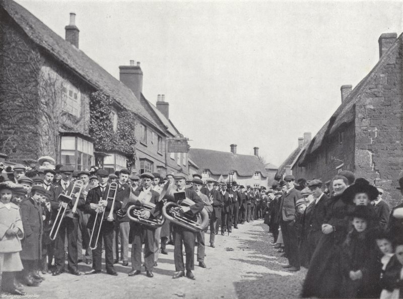Hallaton Hare Pai Festival, prosesjonen av J. Benjamin Stone
