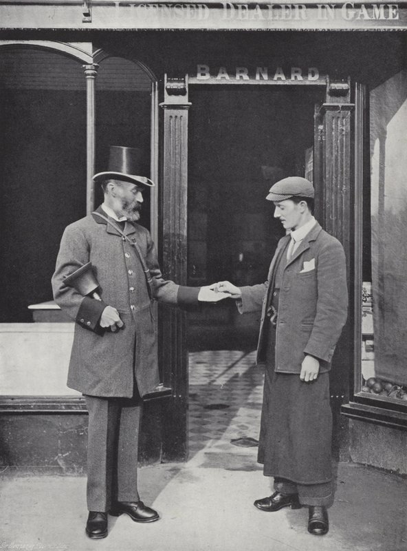 Hocktide på Hungerford, Crier samler inn Pennies av J. Benjamin Stone