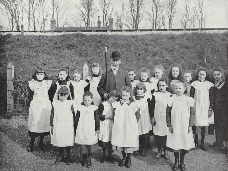 Hocktide på Hungerford, krever ferie for skolebarn av J. Benjamin Stone