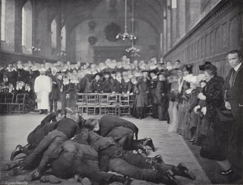 Pannekakekasting på Westminster School, The Greeze av J. Benjamin Stone