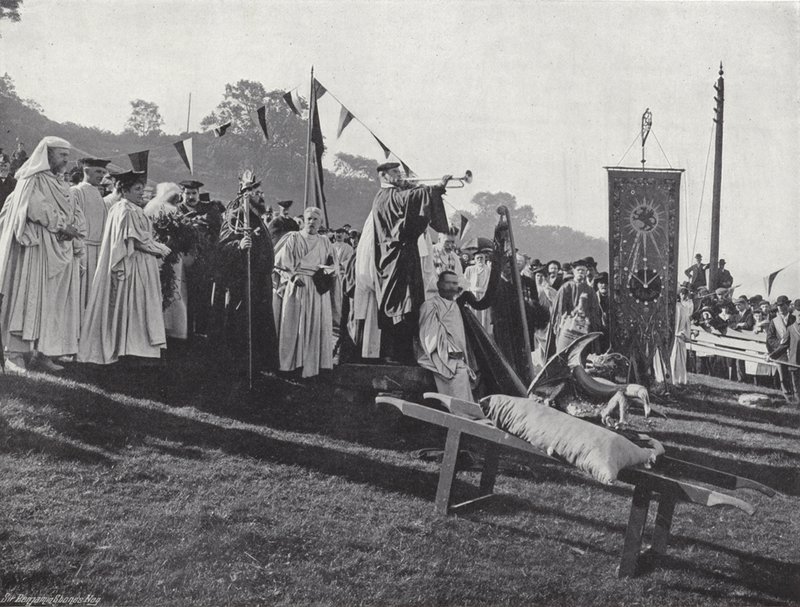 Den walisiske Eisteddfod, åpning av Gorsedd av J. Benjamin Stone