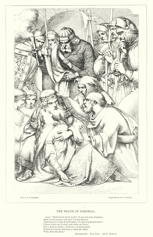Cordelias død (gravering) av J. Franklin