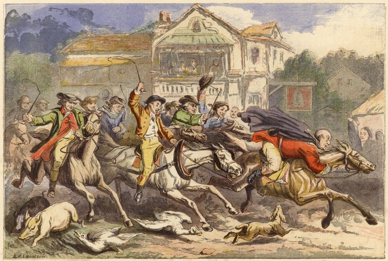 John Gilpins berømte tur (chromolitho) av J. H. Nicholson