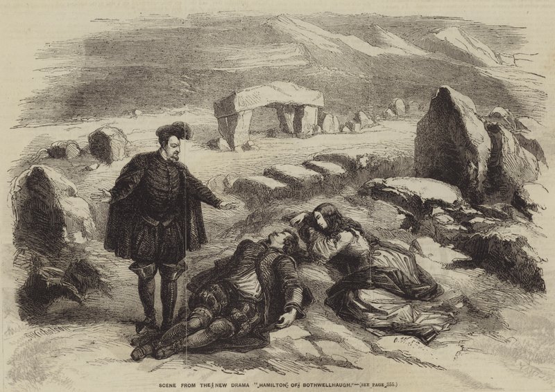 Scene fra New Drama, Hamilton av Bothwellhaugh av J. H. Nicholson