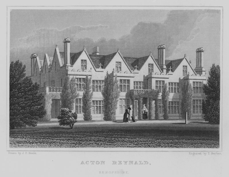 Acton Reynald, Shropshire (gravering) av John Preston Neale