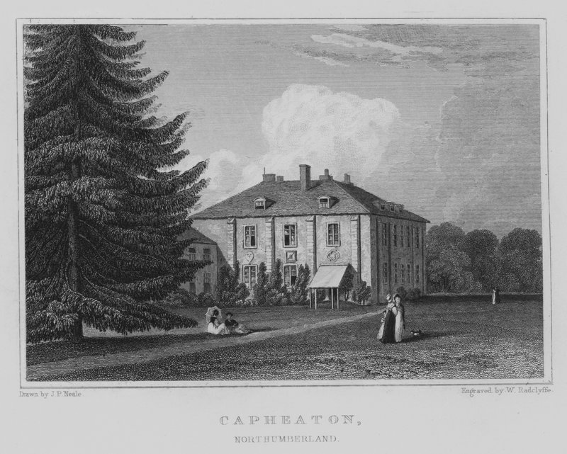 Capheaton, Northumberland (gravering) av John Preston Neale