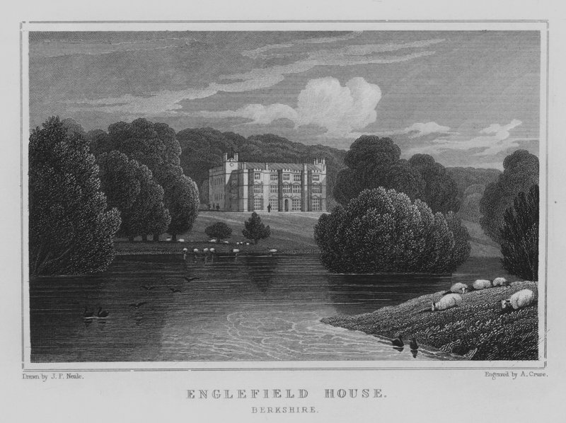 Englefield House, Berkshire (gravering) av John Preston Neale