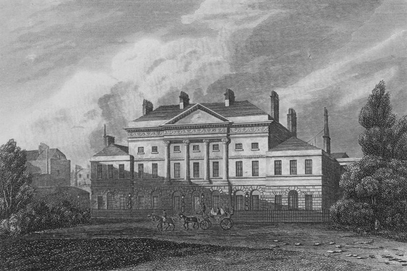 Lansdown House, Westminster, The Residence of the Most Noble the Marquis of Lansdown (gravering) av John Preston Neale