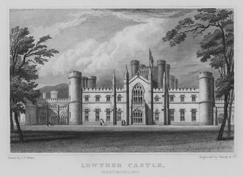 Lowther Castle, Westmoreland (gravering) av John Preston Neale