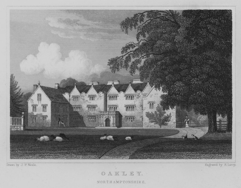 Oakley, Northamptonshire (gravering) av John Preston Neale