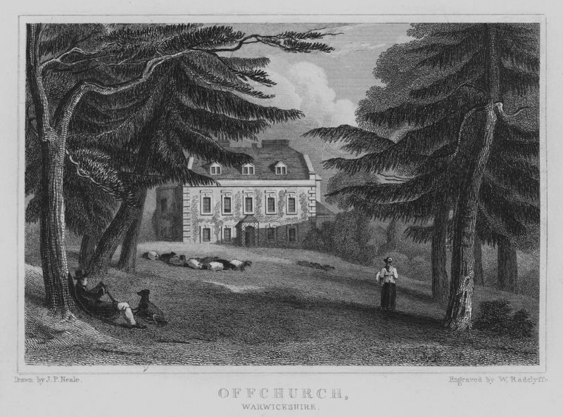 Offchurch, Warwickshire (gravering) av John Preston Neale
