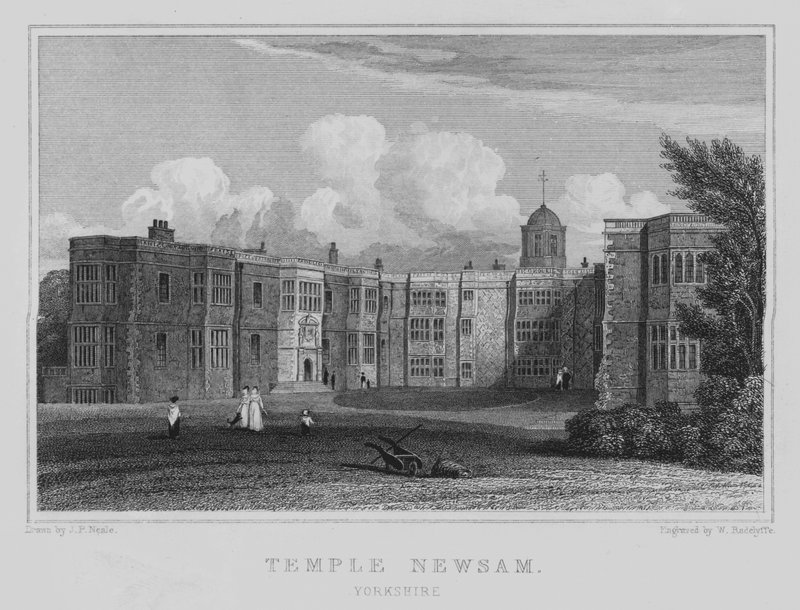 Temple Newsam, Yorkshire (gravering) av John Preston Neale