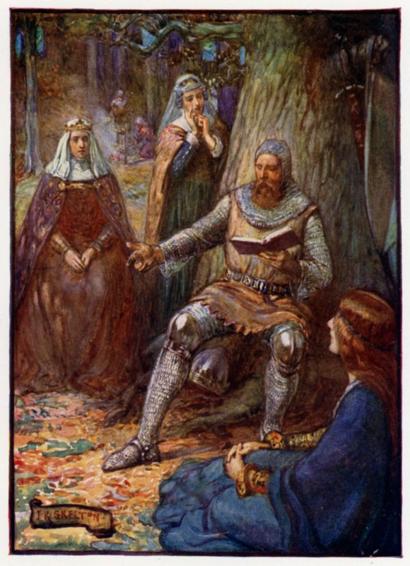 Robert the Bruce, konge av Skottland, leste historier for sine tilhengere, 1300-tallet av J. R. Skelton