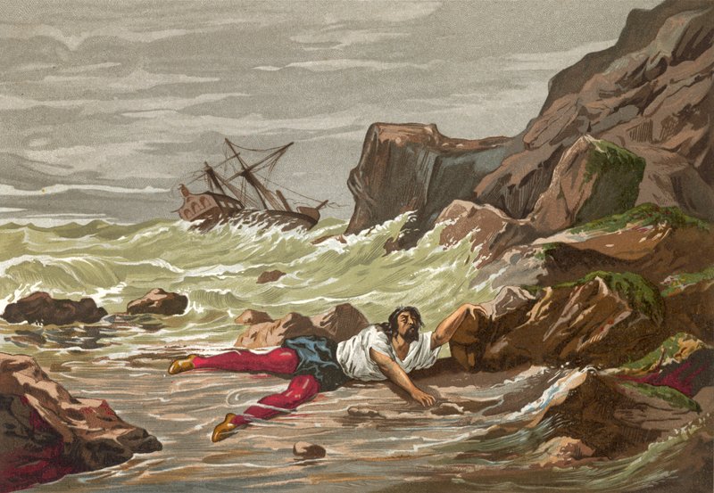 Vesalius døde i et forlis da han kom tilbake fra Det hellige land av J. Serra