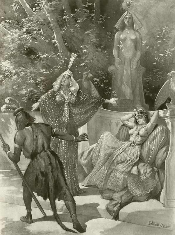 Tryllefløyten, akt II scene vii (gravyr) av J. Steeple Davis