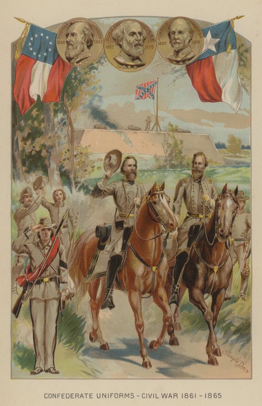 Konfødererte uniformer fra den amerikanske borgerkrigen, 1861-1865. av J. after Steeple Davis