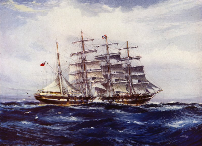 Clipper-skip: Medway (litho-farge) av Jack (after) Spurling