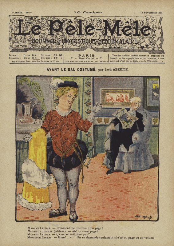 Før kostymeballet. Illustrasjon for Le Pele-Mele, 1901 av Jack Abeille