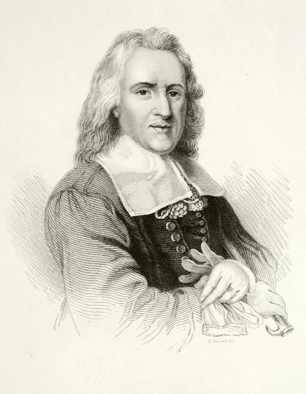 Izaak Walton , engelsk forfatter (gravering) av Jacob (after) Huysmans
