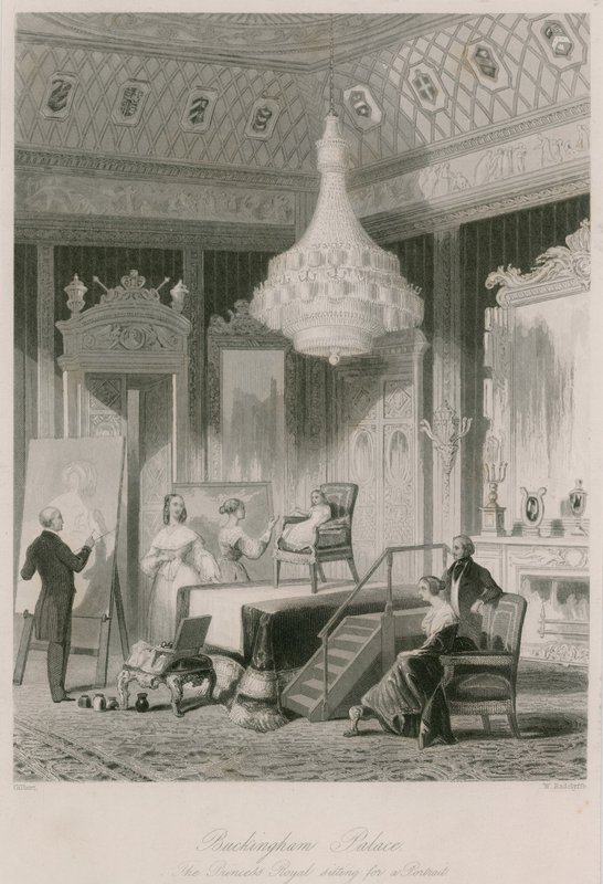 The Princess Royal sitter for et portrett på Buckingham Palace av Jacob van der Heyden
