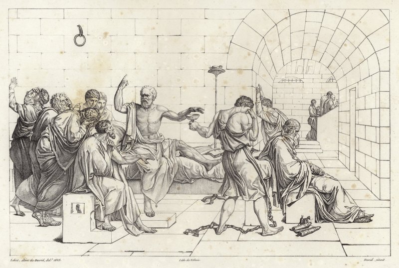 Sokrates død av Jacques Louis David