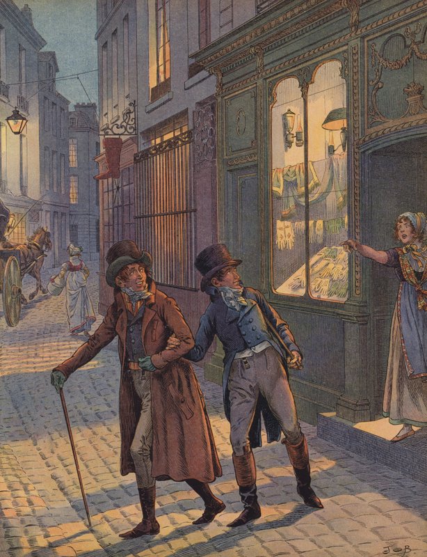 Et gatebilde i Paris av Jacques Marie Gaston Onfray de Breville (Job)