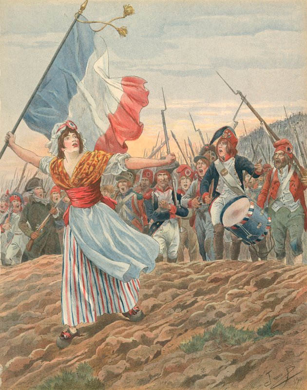 Frankrike - Marseillaisen av Jacques Marie Gaston Onfray de Breville (Job)