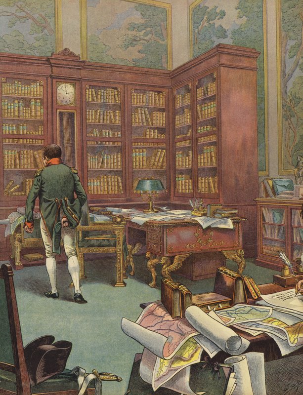 Napoleon Bonaparte konsulterte kart i sin studie av Jacques Marie Gaston Onfray de Breville (Job)