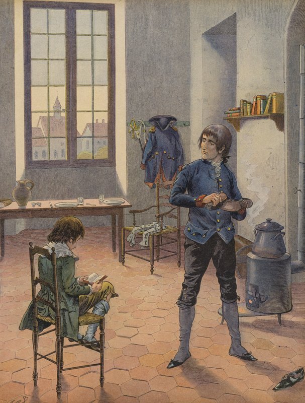 Napoleon Bonaparte i Auxonne av Jacques Marie Gaston Onfray de Breville (Job)