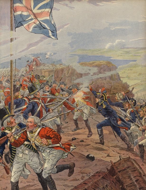 Napoleon Bonaparte ledet angrepet ved beleiringen av Toulon av Jacques Marie Gaston Onfray de Breville (Job)