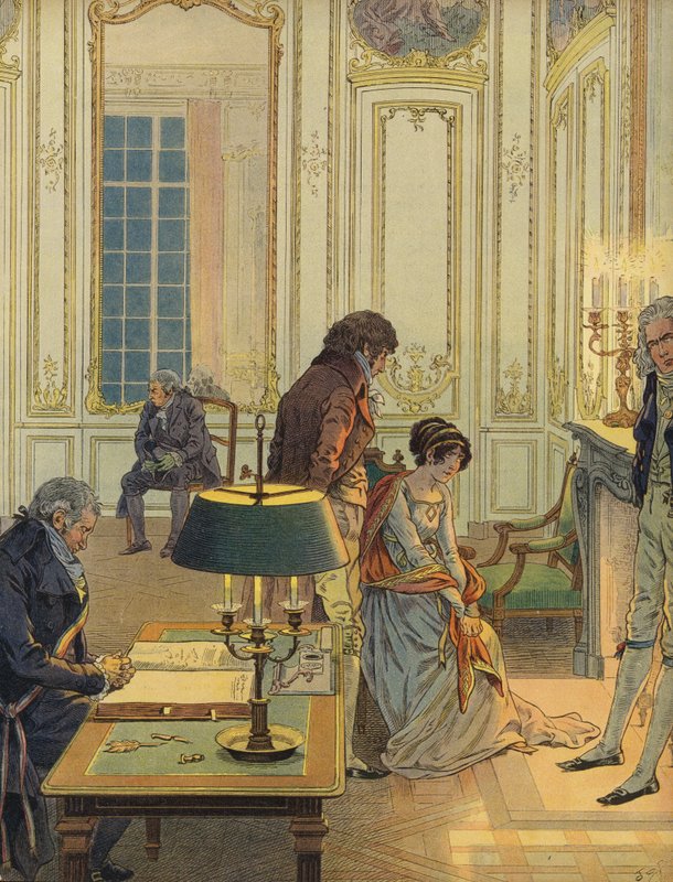 Napoleon Bonaparte tar farvel med sin kone av Jacques Marie Gaston Onfray de Breville (Job)