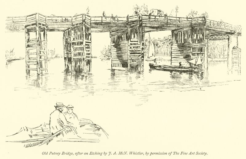 Gamle Putney Bridge av James Abbott McNeill Whistler