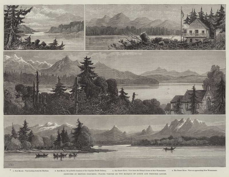 Skisser i British Columbia, steder besøkt av markisen av Lorne og prinsesse Louise av James Burrell Smith