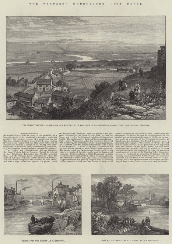 Den foreslåtte Manchester Ship Canal av James Burrell Smith