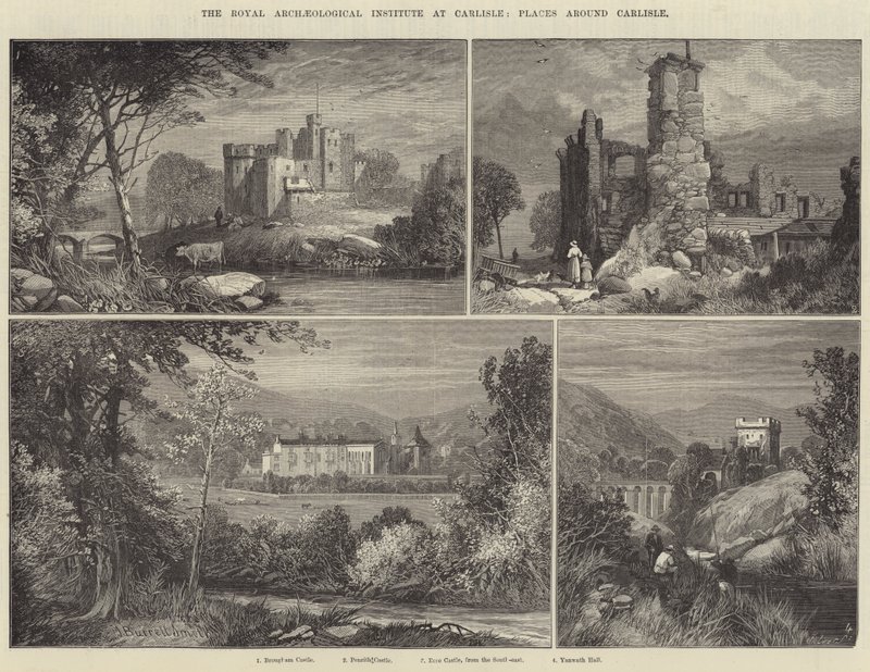 Det kongelige arkeologiske instituttet i Carlisle, steder rundt Carlisle av James Burrell Smith