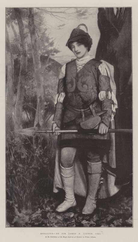 Rosalind, i utstillingen til Royal Institute of Painters in Water Colors av James Dromgole Linton