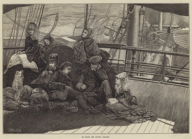 Om bord på Dundee Steamer av James Macbeth