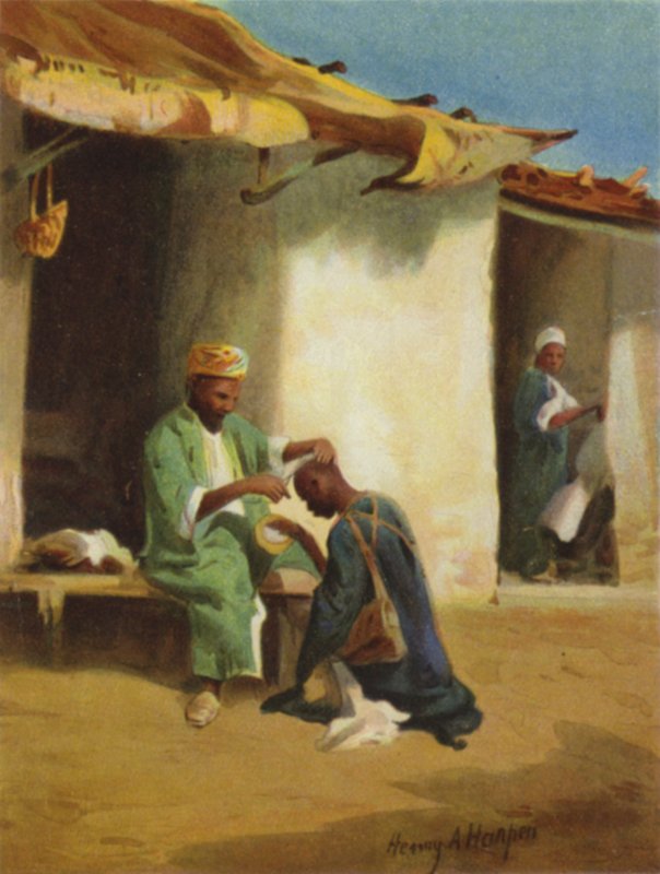 Å gjøre skallet på hodet (farge litho) av James (after) Clark