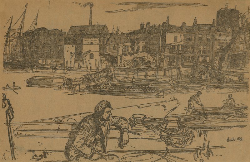 Black Lion Wharf av James Abbott McNeill Whistler