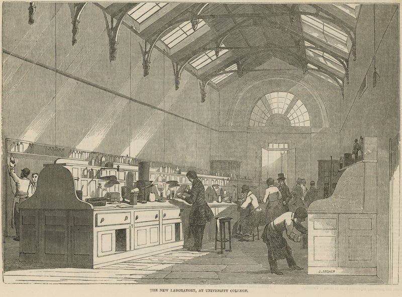 Det nye laboratoriet, ved London College av James Archer