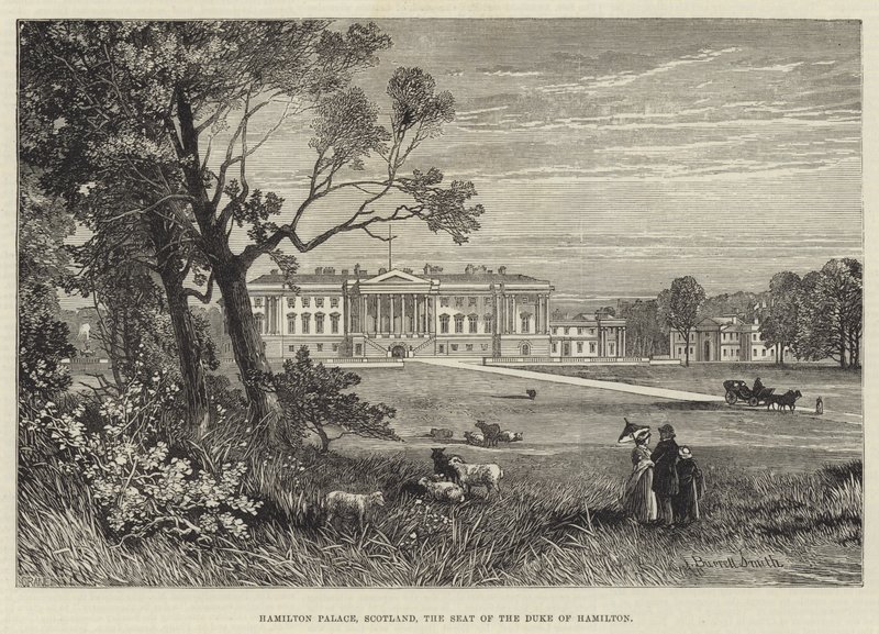 Hamilton Palace, Skottland, setet til hertugen av Hamilton av James Burrell Smith