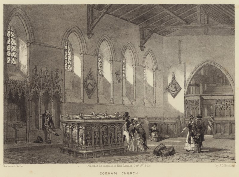 Cobham Church (gravering) av James Duffield Harding