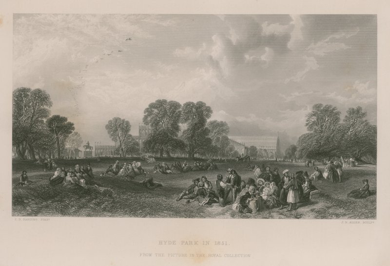Hyde Park i 1851 av James Duffield Harding