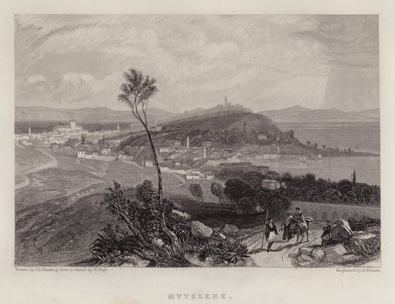 Mytelene (farge litho) av James Duffield Harding