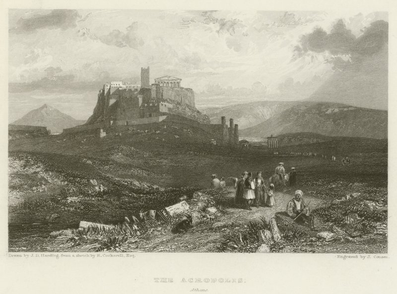 Akropolis, Athen av James Duffield Harding